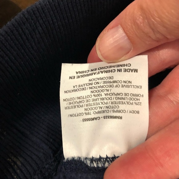 Unique Olympic Jordan Hoodie Sweatshirt Navy Gold Red XL Mens EUC - Picture 8 of 8